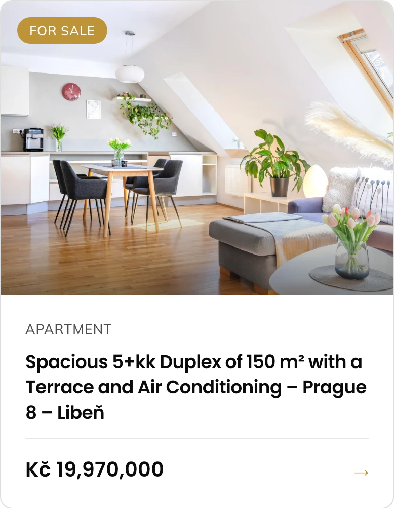 Property card: a 5+kk duplex in Prague 8, Libeň, for sale