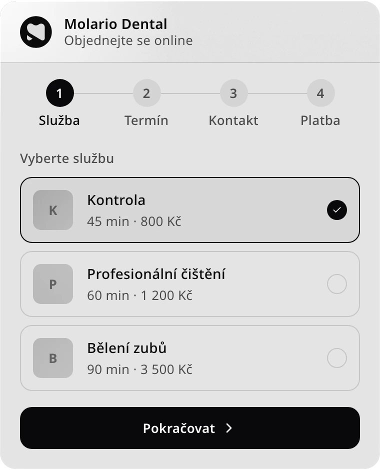 Embeddable online booking widget