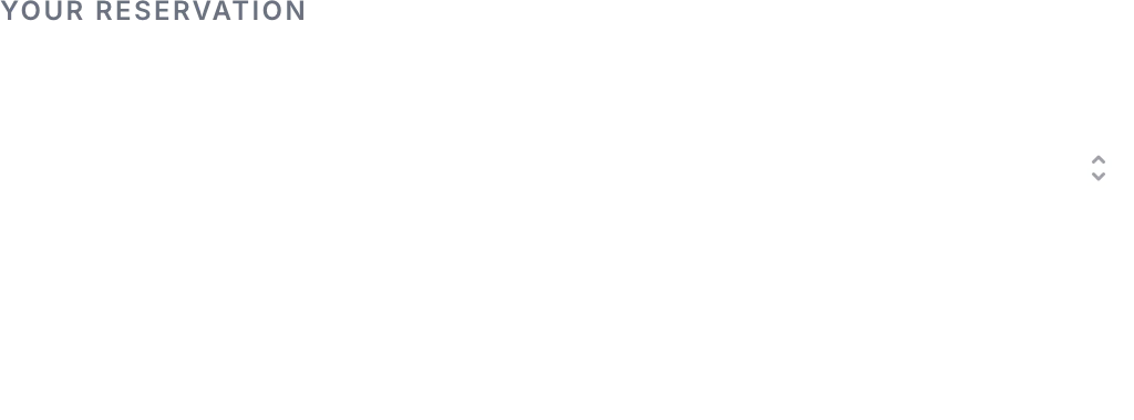 Reservation form: date, time and number of people
